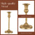 Candeldo Candlestick Candle Holders Gold: Tall Taper Candles Stick Holder Wedding Decor Set of 10 Dinning