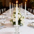 48 Pcs Clear Glass Taper Candle Holders Bulk, 2.5 Inch Small Candlestick Stands, Elegant Table Centerpieces for Wedding
