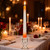 48 Pcs Clear Glass Taper Candle Holders Bulk, 2.5 Inch Small Candlestick Stands, Elegant Table Centerpieces for Wedding