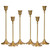 Brass Gold Candlestick Holders Set of 6, Taper Candle Holder for Candlesticks, Antique Vintage Candle Stick Candle Holders