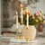DN DECONATION Gold Candle Holder Set of 3, Taper Candlesticks Holders Minimalist Modern Home Decor Aesthetic for Table Centerpiece