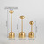 DN DECONATION Gold Candle Holder Set of 3, Taper Candlesticks Holders Minimalist Modern Home Decor Aesthetic for Table Centerpiece