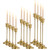 French Gold Taper Candle Holders 4 Sets(12 Pcs) - Tall Metal Candlestick Holders for Table Centerpiece, Formal Dinner