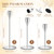 FillTouch 30 Pcs Silver Candlestick Holders with Flameless LED Candles Bulk Includes 15 Metal Candle Holders and 15 Battery Operated Taper Candles for Wedding