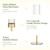 3Pcs Brass Candlestick Holders with Ribbed Glass Cylinder Cover Fluted Tall Candle Sticks Holder Decor for Table Centerpiece