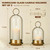 5"&4" Hurricane Glass Candle Holders, Hanging Brass Metal Candle Holder for Pillar Candles