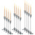Silver Taper Candle Holders 4 Sets(12 Pcs) - Tall Metal Candlestick Holders for Table Centerpiece, Formal Dinner, Wedding