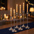 Silver Taper Candle Holders 4 Sets(12 Pcs) - Tall Metal Candlestick Holders for Table Centerpiece, Formal Dinner, Wedding