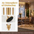Brass Taper Candle Holders 4 Sets(12 Pcs) - Tall Metal Candlestick Holders for Table Centerpiece, Formal Dinner, Wedding