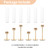 6 Pcs Gold Taper Candlestick Holders - Tall Modern Candles Stick Decor with Cylinder Shape Cover for Dinner Table Centerpiece