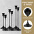 Black Taper Candle Holders 4 Sets(12 Pcs) - Tall Metal Candlestick Holders for Table Centerpiece, Formal Dinner