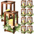 Hushee 30 Pcs Wooden Wedding Lantern Centerpiece Integrated Holders with Candles and Wreaths Rustic Wooden Candle Lantern Decor for Wedding