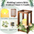 Hushee 30 Pcs Wooden Wedding Lantern Centerpiece Integrated Holders with Candles and Wreaths Rustic Wooden Candle Lantern Decor for Wedding