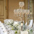 5 Arm Gold Candle Holder 22.5 Inch Tall Crystal with Pendant, Romantic Home Decor Elegant Candlestick Holder for Dates