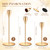 FillTouch 30 Pcs Gold Candlestick Holders with Flameless LED Candles Bulk Includes 15 Metal Candle Holders and 15 Battery Operated Gold Candles