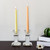 Crystal Candle Holders Pack of 2, Clear Crystal Taper Candlesticks Holders, Table Centerpiece Home Decor for Wedding