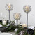 Silver Crystal Candle Holders Candlestick Holders - 2 Sets Tall Bling Bowl Candelabra Centerpieces for Dining Table