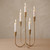 5-Arm Gold Candelabra Candle Holder Detachable Metal Taper Candleholders 17.5” Tall Cast Iron Candlestick Holders for Wedding Centerpiece