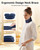 BETOVIN Heated Neck Brace Cervical Collar - Neck Support Brace with Heating Pad, Soft Foam Wraps Keep Vertebrae Stable and Aligned for Relief of Cervical Spine Pressure for Women & Men (S Size) Blue