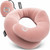BCOZZY Travel Neck Pillow for Airplane– Patented Double Support for Head, Neck, and Chin. Best for Long Flights, Plane Sleeping, and Car Rides. Adjustable Size. Fully Washable. Carry Bag. Large, Nude
