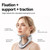 Posture Corrector for Neck & Cervical Spine Alignment - 360° Adjustable Neck Collar with 28 Levels, Memory Foam Support for Pain Relief, Tech Neck, Hump & Forward Head Posture (Gray, X-Large)
