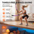 LunaHush Cordless Ropeless Battle Ropes for Home Gym, 3 Adjustable Resistance, Heavy Duty Strength Training Equipment for HIIT, Full Body Workout, Men & Women, Purple