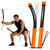 Weighted Ropeless Battle Rope, Heavy Duty Battle Sticks, Portable Fitness Equipment for Home Gym, HIIT, Cardio & Full Body Strength Training for Men & Women (Ropeless Orange)