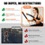 Weighted Ropeless Battle Rope, Heavy Duty Battle Sticks, Portable Fitness Equipment for Home Gym, HIIT, Cardio & Full Body Strength Training for Men & Women (Ropeless Orange)