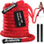 Brobantle Battle Rope 1.5 Inch Diameter,Red 30FT Exercise Workout Ropes for Home Gym Heavy Weighted Training Rope for Working Out