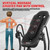 Teclor Inversion Table,Advanced Heat and Massage Function,Strength Training Inversion Table for Back Pain Relief,350 lbs Capacity with Thickened 3D Memory Foam backrest,Black