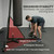 Soozier Punching Bag with Stand for Adults, 72.8"-90.9" Height Adjustable Freestanding Boxing Stand with Canvas Sandbag, Stable Triangular Base and 1" Weight Plate Storage for Home Gym MMA, Black