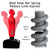 Punching Dummy, Durable Silicone Punching Bag with Large Stable Base for Adults & Kids, Freestanding Training Target for Boxing, Taekwondo, MMA, Home Gym(Red)