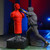 Punching Dummy, Durable Silicone Punching Bag with Large Stable Base for Adults & Kids, Freestanding Training Target for Boxing, Taekwondo, MMA, Home Gym(Red)