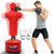 Punching Dummy, Durable Silicone Punching Bag with Large Stable Base for Adults & Kids, Freestanding Training Target for Boxing, Taekwondo, MMA, Home Gym(RED-2)