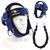 Fitness Neck Head Harness Trainer, Adjustable Chin Workout Strap and Head Harness Strength with 30 Lb Resistance Bands, Neoprene Neck Workout Exerciser for Weight Lifting, Home and Gym Equipment, Blue