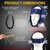 Fitness Neck Head Harness Trainer, Adjustable Chin Workout Strap and Head Harness Strength with 30 Lb Resistance Bands, Neoprene Neck Workout Exerciser for Weight Lifting, Home and Gym Equipment, Blue