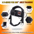 Adjustable Neck Harness for Resistance Bands & Weightlifting, Head Strap with 6 D-Rings for Multi-Directional Neck Training, Padded Chin Support for Athletes & Rehab Exercises