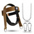 Leather Neck Harness for Weight Lifting – Adjustable Head Strap with Heavy-Duty Steel Chain & Microfiber Padding – Neck Exerciser for Bodybuilding, Boxers & Gym Workout (Brown)
