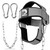 DMoose Fitness Neck Harness for Weight Lifting - Soft Padded Head & Chin Strap with 30" Heavy Duty Steel Chain - Neck Exerciser, Trainer & Strengthener to Support Injury Recovery (Grey)