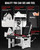 GMWD Leg Extension and Curl Machine with 255LB Weight Stack, Adjustable Seated Leg Extension and Lying Leg Curl Machine with 1:3 Ratio, Leg Workout Equipment with Band Pegs, Balck