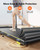 Acezoe 3 in 1 Under Desk Treadmill with Incline, Walking Pad with Removable Desk Workstation, Adjustable Height for Different Need, 300lbs Capacity, Foldable Compact for Home Small Office,Yellow