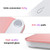 Ovutek Bathroom Scale for Body Weight, Highly Accurate Digital Weighing Machine for People, Upgraded Batteries Included, Compact Size, LED Display, High Standards Sturdy Tempered Glass, 400lb, Pink