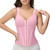SHAPSHE Waist Trainer Corset for Women Tummy Control Sport Workout Body Shaper Vest for Postpartum Gym Zipper and Hooks Pink 3XL