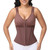 SHAPSHE Waist Trainer Corset for Women Tummy Control Sport Workout Body Shaper Vest for Postpartum Gym Zipper and Hooks Mocha XXL