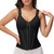 SHAPSHE Waist Trainer Corset for Women Tummy Control Sport Workout Body Shaper Vest for Postpartum Gym Zipper and Hooks Black XXL