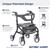 Drive Medical Nitro Sprint Foldable Rollator Walker with Seat - Lightweight Support - Large Wheels - Compact Folding Design - Adjustable Comfort - Standard Size - Black