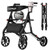StepPilot Zero Wobble Rollator Walker with Seat for Seniors, 350lb Capacity, 18" Extra Wide Seat, 8" Wheels & Dual Brake, One-Hand Folds to 9.6", 7-Level Handle Adjustable, Cup Holder & Cane Clip
