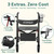 StepPilot Zero Wobble Rollator Walker with Seat for Seniors, 350lb Capacity, 18" Extra Wide Seat, 8" Wheels & Dual Brake, One-Hand Folds to 9.6", 7-Level Handle Adjustable, Cup Holder & Cane Clip