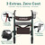 StepPilot Zero Wobble Rollator Walker with Seat for Seniors, 350lb Capacity, 18" Extra Wide Seat, 8" Wheels & Dual Brake, One-Hand Folds to 9.6", 7-Level Handle Adjustable, Cup Holder & Cane Clip