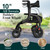 HolyHeal Walkers for Seniors, Rollator Walker with Seat and Backrest, 10" Big Wheels All Terrain, Rolling Walker Foldable Supports 350lb, Lightweight & Height Adjustable, Cane & Cup Holder, Black